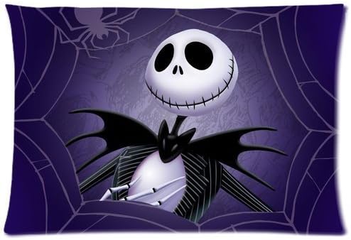 Hoomin Custom Nightmare Before Christmas Custom Zippered Rectangle Pillow Case Pillowcases Size:16"x 24" (Two Sides)