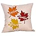 TOWSIX Set of 4 Fall Pillow Covers 18x18 inch Pumpkin Truck Maple Leaf Throw Pillow Case Autumn Theme Thanksgiving Decorative Throw Pillow Covers for Sofa Farmhouse Fall Decoration