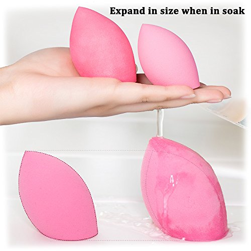Makeup Sponges, SPANLA 6 Pieces Makeup Blender Beauty Sponge Foundation Blending Sponge Flawless for Liquid Creams and Powders Multi Color Makeup Sponges (1)