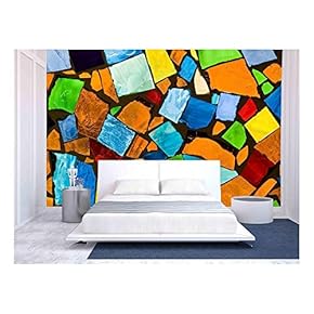 Abstract Mosaic - Removable Wall Mural | Self-Adhesive Large Wallpaper - 66x96 inches