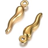 KitBeads 5Pcs Lucky Cornicello Charms Mini Chili Bronze Italian Horn Charms for Bracelets Necklaces Earrings Keychains Jewelry Making Crafts