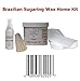 8 Oz Cocojojo Sugaring Brazilian Soft Sugaring Wax Kit - Sugaring Hair Removal - 8 Oz Soft Sugar - 6 Strips - 3 Wooden Spatulas for Bikini Waxing Hair Removal