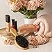 Best Boar Bristle Hair Brush Set for Women and Men - Wood Comb and Hemp Travel Bag - Perfect Brushes for Medium to Thick Hair