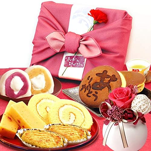 Amazon Co Jp 母の日 の プレゼント バラ おいもやどら焼き 花とスイーツ プリザーブドフラワー アレンジメント 母の日ギフト スイーツセット 白色プリザーブドフラワー 食品 飲料 お酒