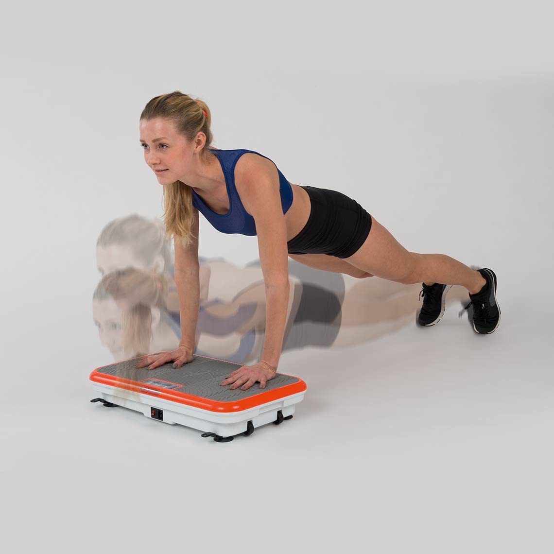 Mediashop Vibro Shaper - leistungsstarke Vibrationsplatte für Zuhause mit Griff - Vibrationsboard für Ganzkörper-Workout & Muskeltraining - Vibrationsgerät inkl. Fitnessbändern - Fitnessplattform 8