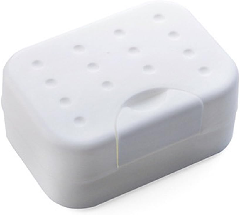 Yeshi Portable Dual Purpose Soap Case Travel Waterproof Seal up Soap Box Holder Container (White)