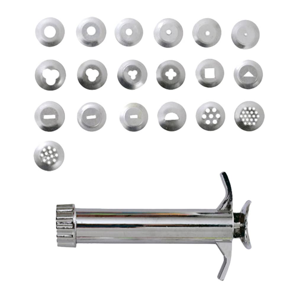 HEALLILY 1 Set Clay Extruder Stainless Steel Clay Extruder Hand- Held Mud Stick Sculpture Clay Tool Cake Decorating Supplies 19 Holes