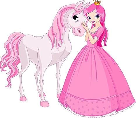 D&Y Cute Princess Unicron Horse Wall Decal/Sticker (60 x 60)