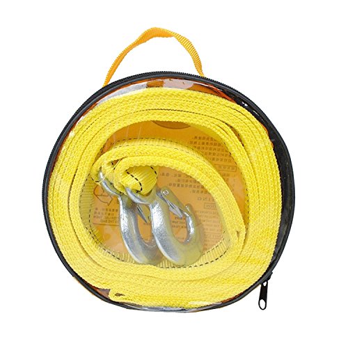 5 Ton 4 Meter Car Tow Strap with Hooks Nylon Car Tow Cable Towing Pull Strap Rope - Thumbnail 3