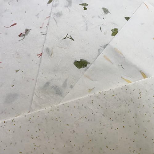 Greenter Handmade Xuan Paper with Mixed Color Sumi Paper for Calligraphy and Painting Half ripe(13"X9",20sheets) by Greenter