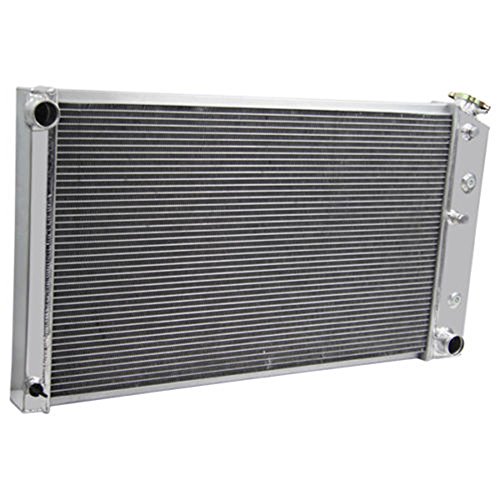 OzCoolingParts 3 Row Core Aluminum Radiator + 2 x 12" Fan w/Shroud Kit for 1960-1990 68 69 70 84 85 88 89 Chevy Chevelle El Camino Truck Buick Cadillac Oldsmobile Pontiac and More Models (WH161DZFSX)