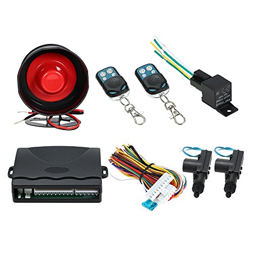 Walmeck CAR ALARM + 2 DOOR REMOTE CENTRAL LOCKING KIT WITH SHOCK SENSOR,IMMOBILISER