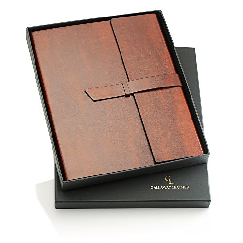 GALLAWAY LEATHER Padfolio Portfolio Folder Slim Portfolio Folio