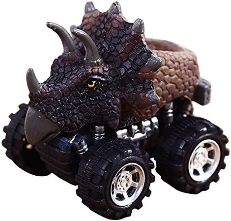 Pausseo Pull Back Dinosaur Model Toy Car Children's 2019 Merry Christmas Gift Vehicle Rock Model Durable Tires Race Monster Hobby Rock Gift Truck (B)
