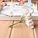 HOKPA Artificial Mini Calla Lily Flower Heads, Fake Floral Bouquet Head for Crafts Scrapbooking Garden Wedding DIY Making Bridal Garland Hair Clips Headbands Decoration (144pcs White)
