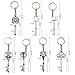 XONOR (Pack of 7) Key Bottle Openers - Skeleton Key Opening Beer Bottles Soda Bottles Keychain Key Ring for Tailgate Party or Wedding Party, Festival (Silver, Pack of 7)
