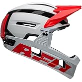 Bell Bike Super Air R Spherical Bicycle Helmets Matte/Gloss White/Infrared Large