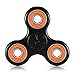 Toplay Fidget Spinner Toy Stress Reducer Ceramic Bearing - Perfect For ADD, ADHD, Anxiety, and Autism Adult Children (Black-orange)