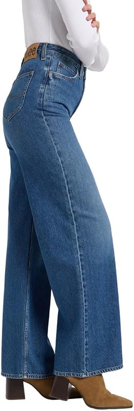 - Jeans Damen - High Waist Wide Leg Fit - Stella - Ink Pool