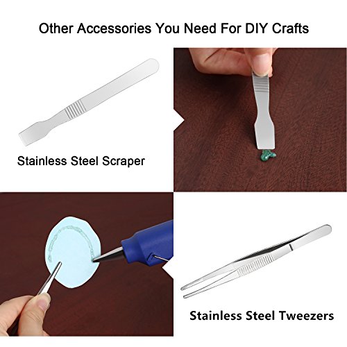 Hot Glue Gun with Small Nozzle Tip and Glittery Glue Sticks Rapid Heating Technology Glue Gun Kit with Storage Bag for Home & Office DIY Craft Projects and Repairs (20Watt Blue)