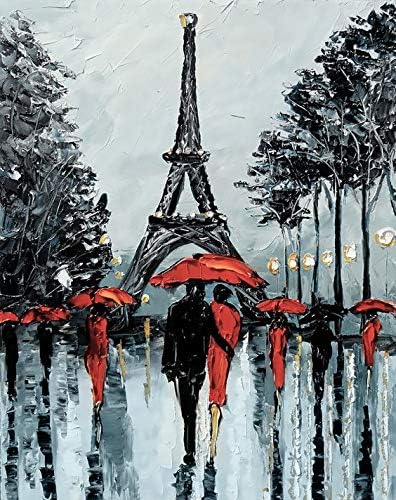 Diamond Painting kit for Creativity & Leisure, for Advanced Diamond Art Lovers Paris in Rain WD156 18.86 x 14.93 inches Square Diamond Painting Rhinestones for Children 8+ and Adults