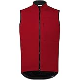 RISESBIK Men's Thermal Fleece Cycling Vest Windproof Waterproof Outerwear Cycling Jersey Bike Gilet Sleeveless Bicycle Jacket