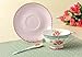 Jusalpha Vintage Rose Bone China Teacup Spoon and Saucer Set TCS03