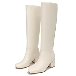 Athlefit Knee High Boots for Women Chunky Block