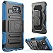Galaxy Note 5 Case, i-Blason Prime Series Dual Layer Holster for Samsung Galaxy Note 5 with Kickstand and Locking Belt Swivel Clip (Blue)