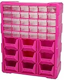 39-Drawer Small Parts Organizer, Pink