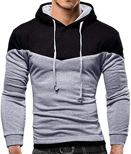 Hoodies,Autumn Winter Sales Casual Slim Fit Patchwork Sports Long Sleeve Tops Pullover Hooded Jumper Hoody Sweatshirt