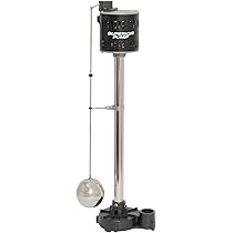 Superior Pump 92551 1/2 HP Cast Iron Pedestal Pump, Black, Sump