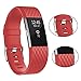 For Fitbit Charge 2 Bands, Adjustable Replacement Bands with Metal Clasp for Fitbit Charge 2 Wristbands Special Edition Red Small