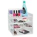 Acrylic Cosmetic Organizer with 3 Drawers, Removable Dividers and Top Shelf by D'Eco