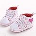 Voberry Baby Girls Toddler Lace up Sneaker Anti-Slip Boots Crib Shoes (6~12Month, Floral)