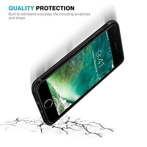 iPhone 7 Plus Case, SOWTECH Anti Scratch [Heavy Duty] Gel Bumper Hard Cover Case for iPhone 7 Plus 5.5 Inch (2016) - Black
