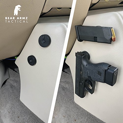 Gun Mount & Holster For Vehicle & Home I Rubber Coated w