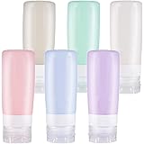 Travel Bottles sincewo Travel Containers TSA Approved Travel Size Toiletries Containers 3oz Leak Leakproof Silicone Travel Bo