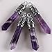 Top Plaza 1pc Genuine Amethyst Crystal Reiki Hexagonal Healing Pendant for Necklace Making,2.28''