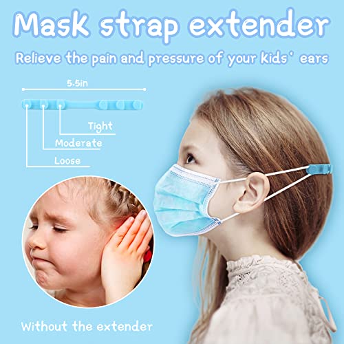 Kids Disposable Face Masks 100 Pack, 3Layer Safety Masks Colorful