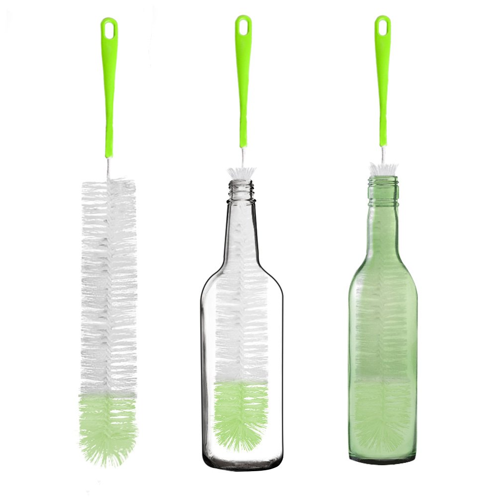 Photo 1 of TISSA Long Bottle Cleaning Brush 18" Extra Long x 2.17" Extra Wide Brush for Washing Beer Wine Brewing Bottles Decanter, Water Bottle Brush Washer(1 Piece)