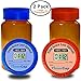 TimerCap Automatically Displays Time Since Last Opened - Built-in Stopwatch Smart Pill Bottle Cap Medication Reminder Case (Qty 2-4.0 oz Amber Bottles) CRC