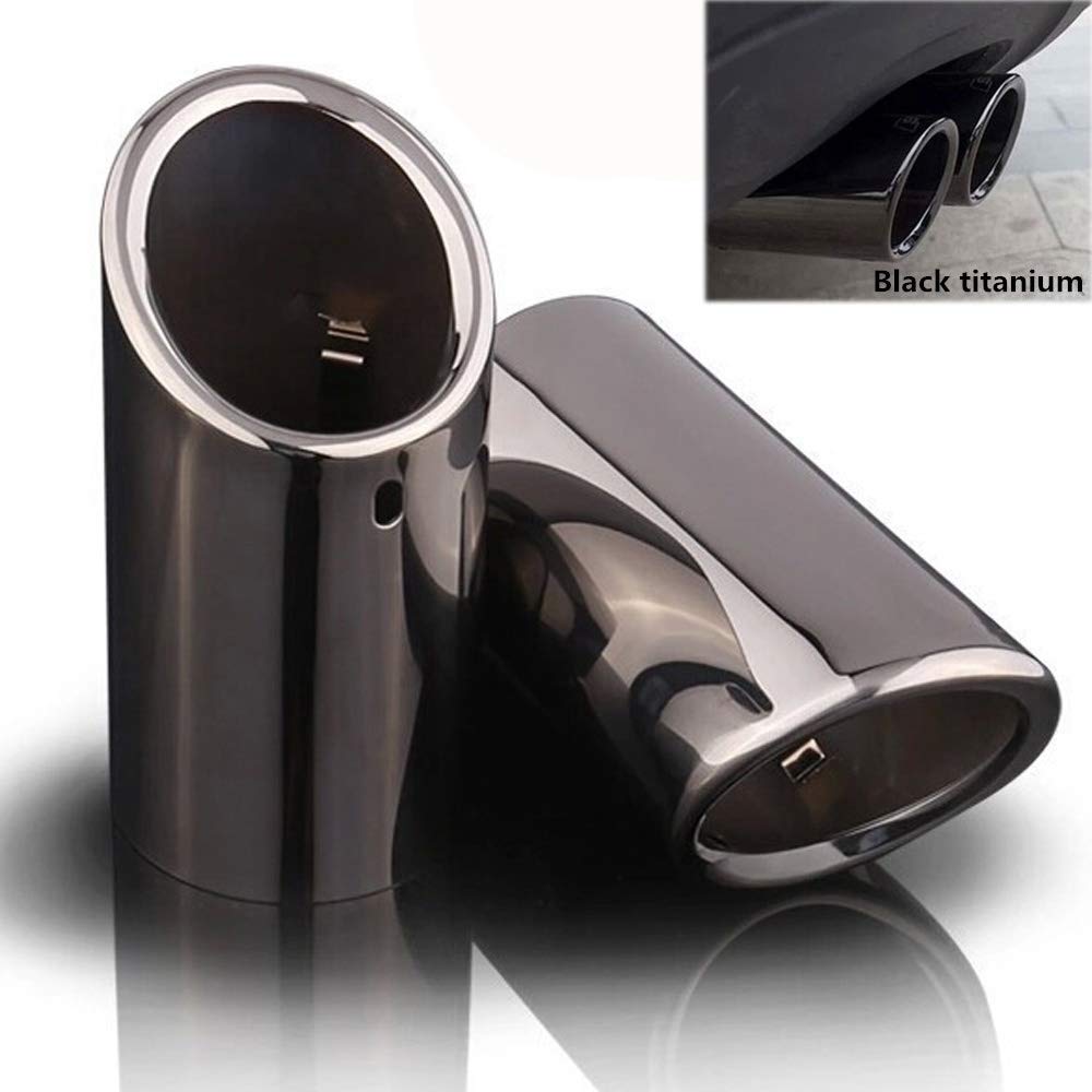 PolarLander Car Styling Stainless Steel Silenciador de Escape Tip Pipe Negro