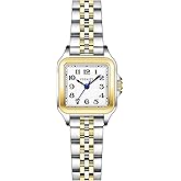 VXFAIZY Dainty Square Watch for Women with Easy Read Arabic Numeral Ladies Dress Watches