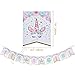 WERNNSAI Unicorn IT'S A GIRL Bunting Banner - Baby Shower Decorations for Girls Unicorn Party Supplies