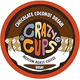 Crazy Cups Flavored Decaf Coffee, for the Keurig K Cups Coffee 2.0 Brewers, Chocolate Coconut Dream