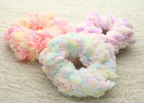 Amazon Co Jp ふわふわ柔らか素材mocomocoスフレ マーブルシュシュ ジェラートピケ風 ピンク ジュエリー