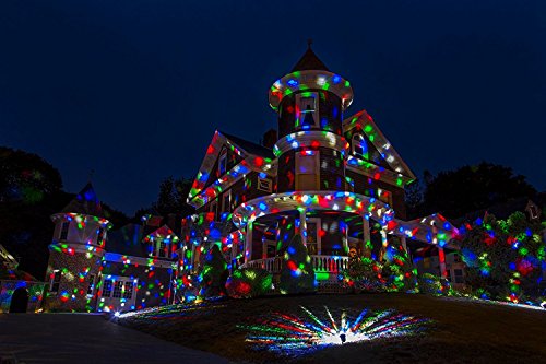 ION Holiday Party | Multicolor Projected Lights for Festive Home Decoration with Quick Outdoor Setup & Remote Control
