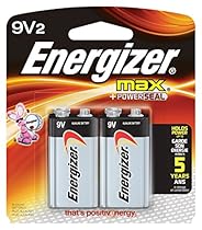 Energizer 9V Alkaline General Purpose Battery - Alkaline - 9V DC - 2 pack