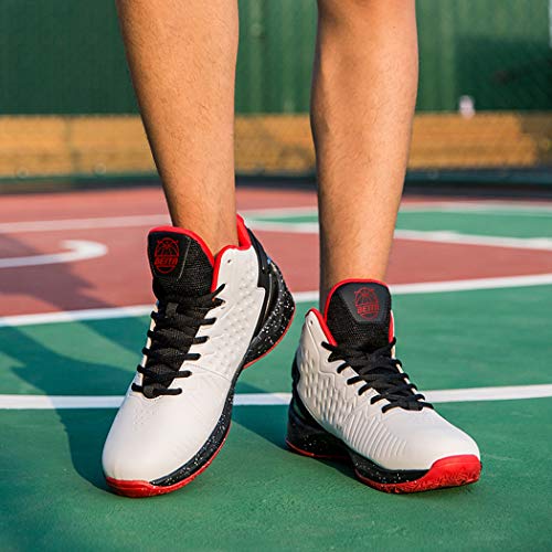 BEITA High Upper Basketball Shoes Sneakers Men Breathable Sports Shoes Anti Slip White
